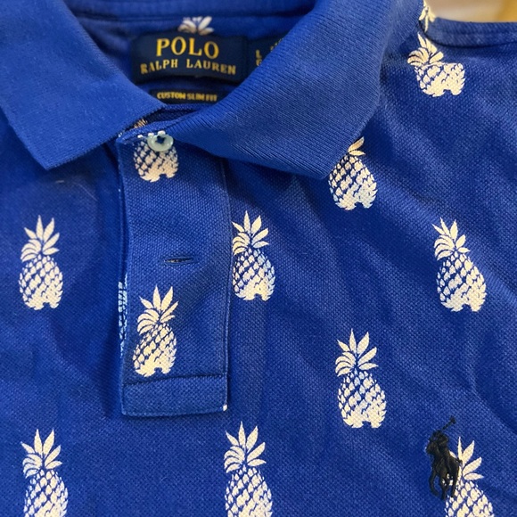 Ralph Lauren Polo Pineapple Blue Size Large - Picture 2 of 5